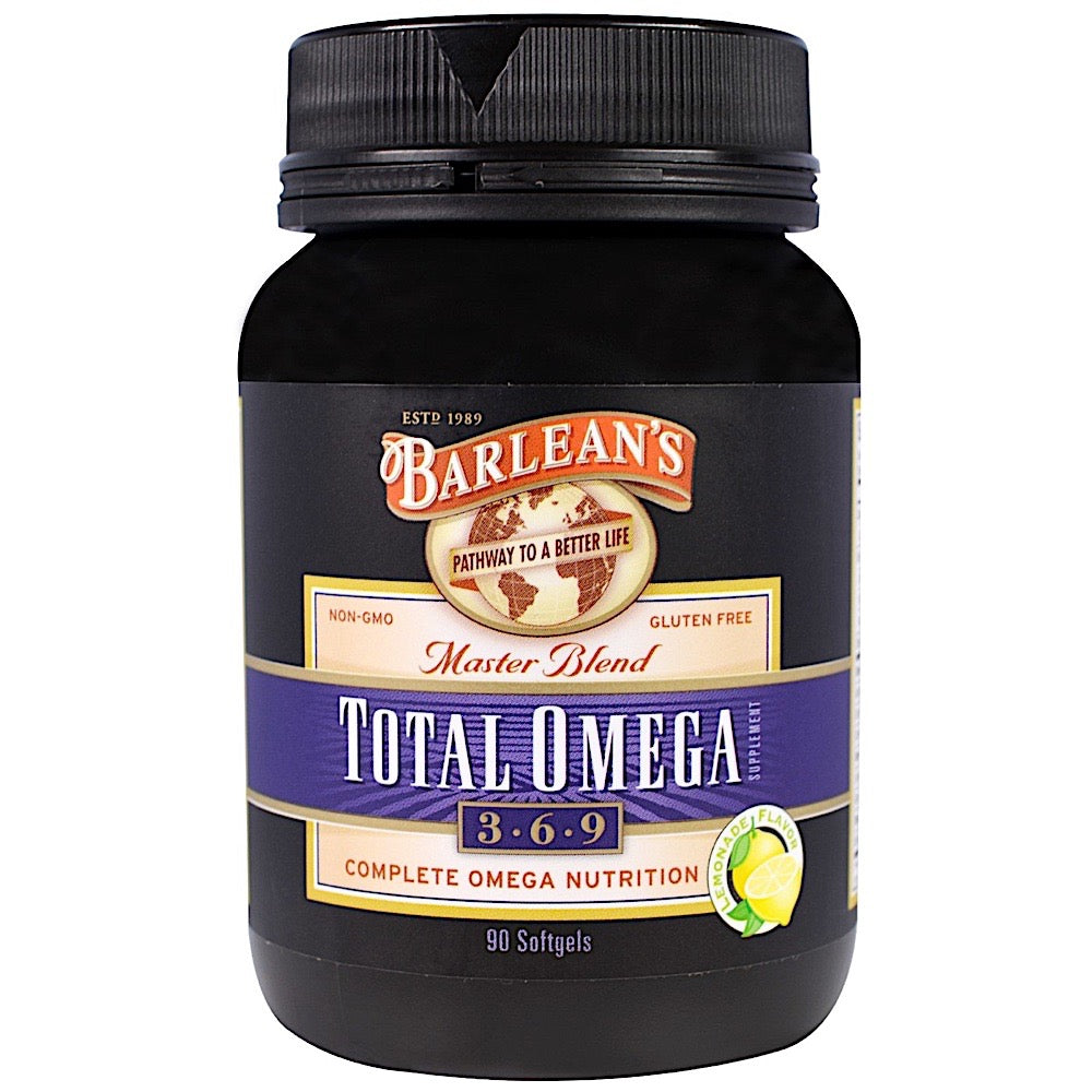 Barlean's, Total Omega 3•6•9, Lemonade Flavor, 90 Softgels UPC 705875100205 | HiLife Vitamins