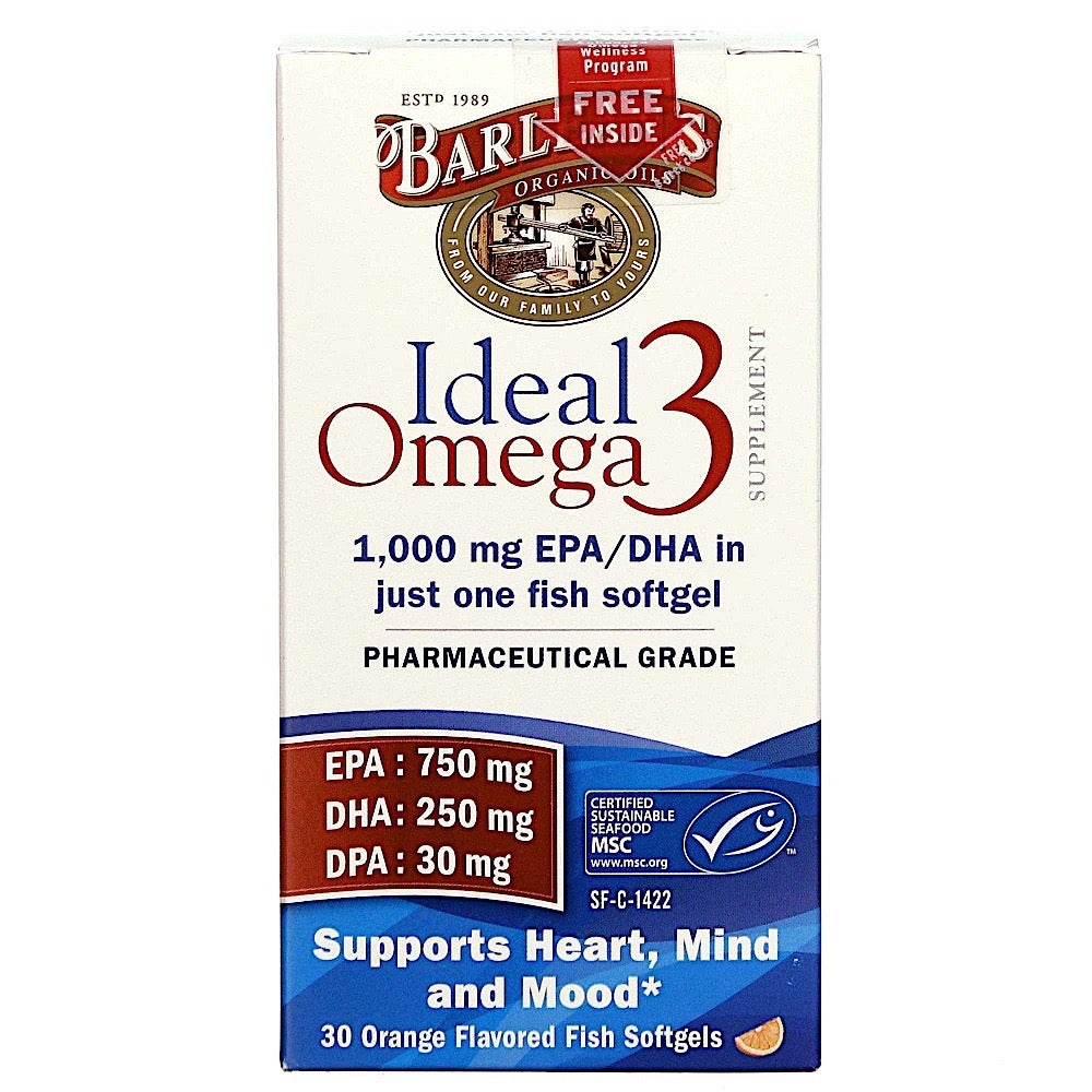 Barlean's, Ideal Omega3, 30 Softgels UPC 705875610209 | HiLife Vitamins