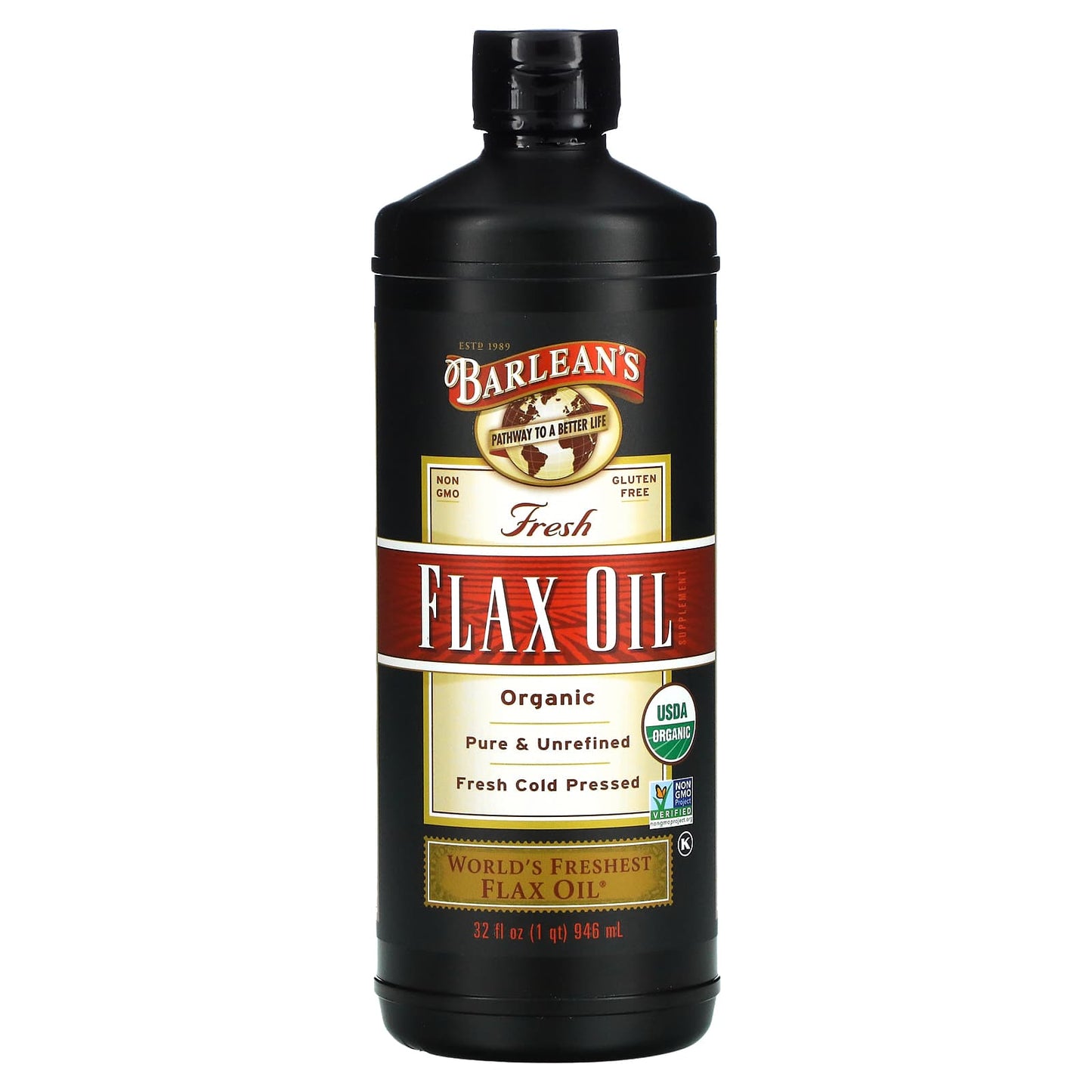 Barlean’s, Flax Oil, 32 Oz - 705875000031 | Hilife Vitamins