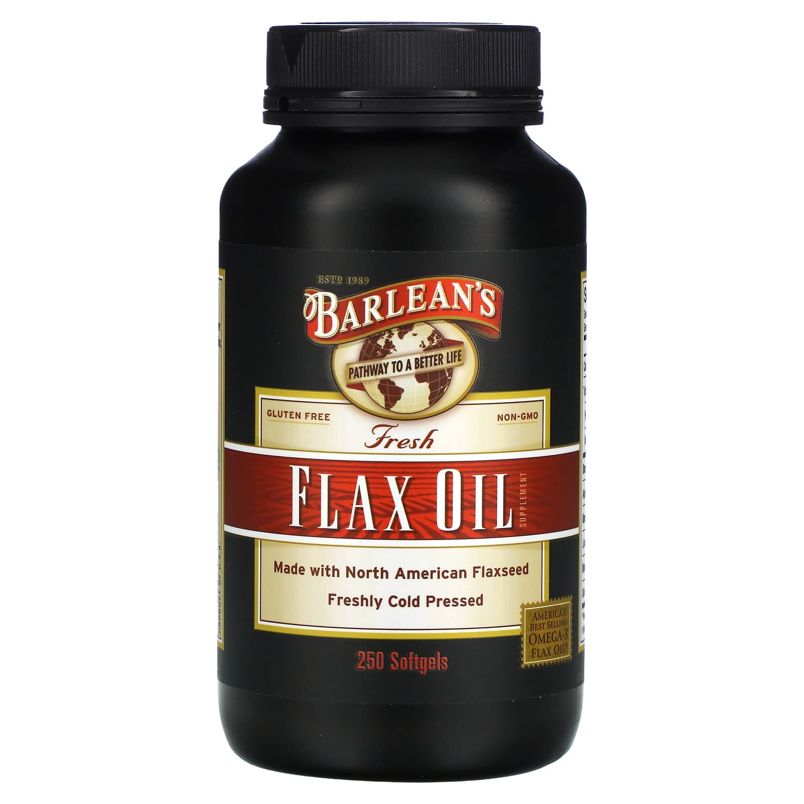 Barlean's, Flax Oil, 250 Softgels UPC 705875100021 | HiLife Vitamins