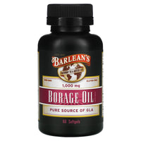 Barlean's, Borage Oil, 60ct Softgels UPC 705875100045 | HiLife Vitamins