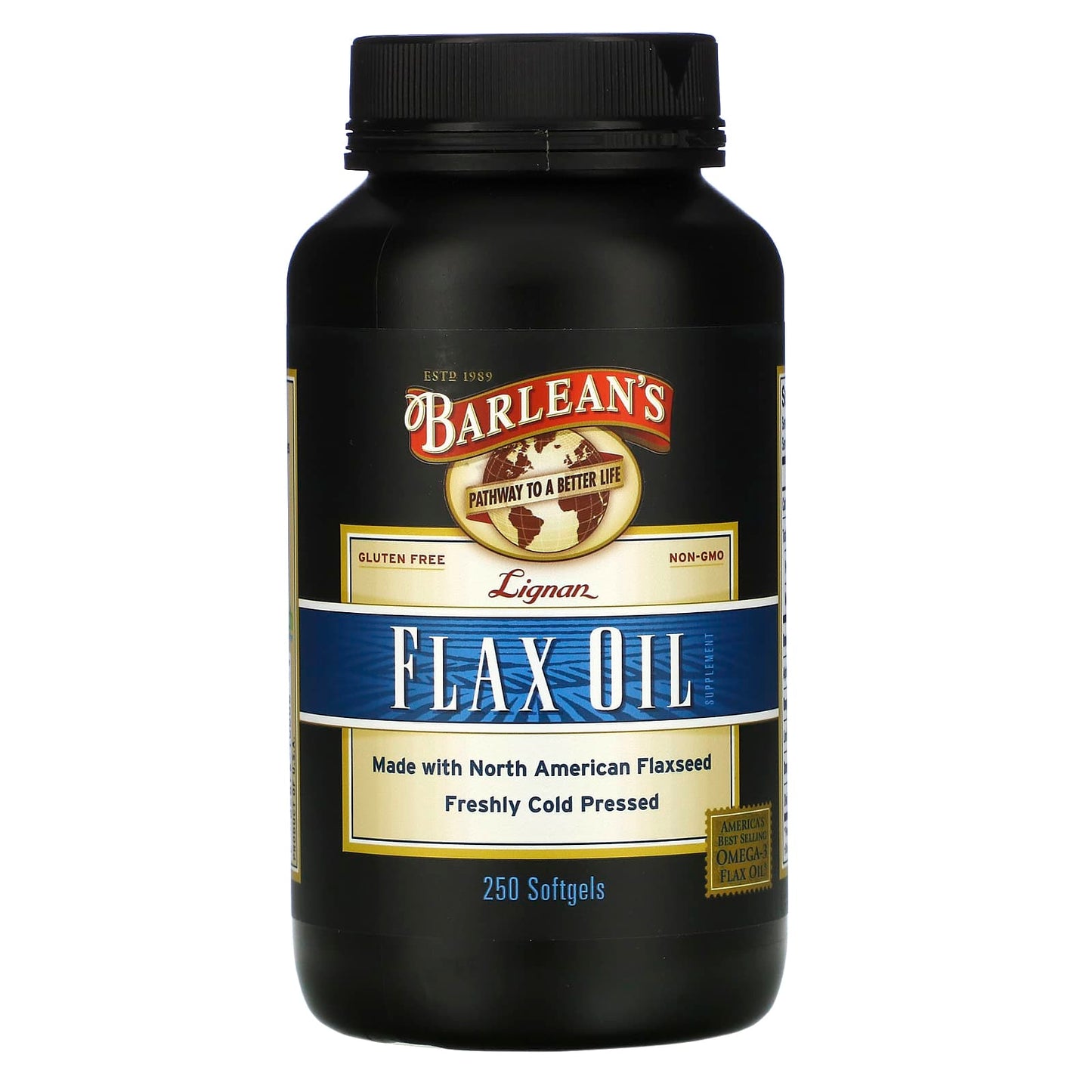 Barlean's, Lignan Flax Oil, 250 Softgels UPC 705875100083 | HiLife Vitamins