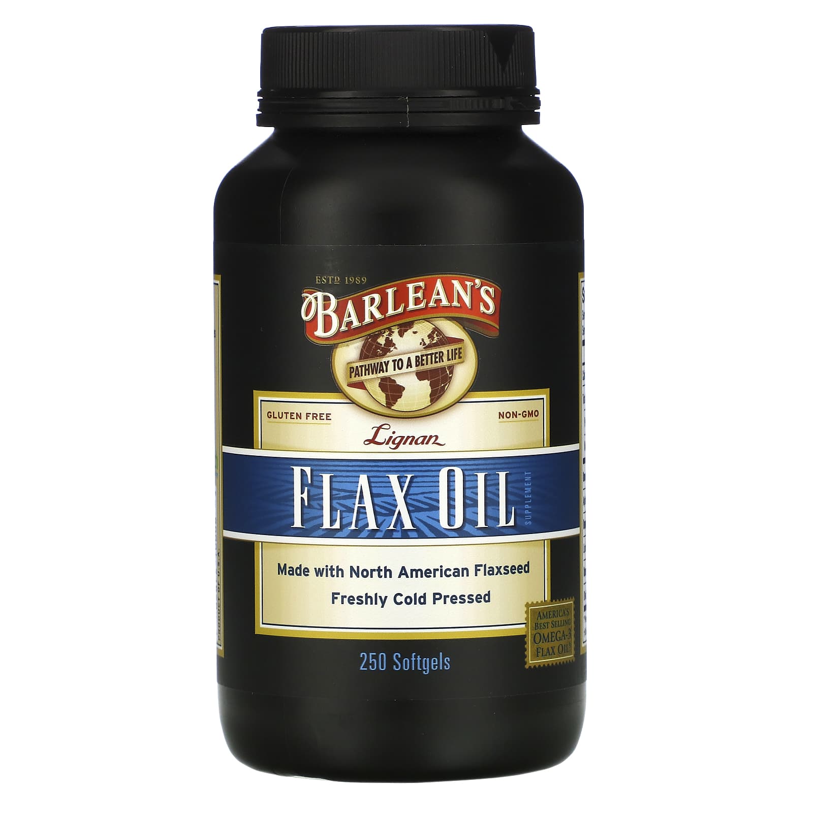 Barlean's, Lignan Flax Oil, 250 Softgels UPC 705875100083 | HiLife Vitamins