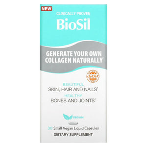 BioSil by Natural Factors, Collagen Generator, 30 Vegan Liquid Capsules - 5425010391897 | Hilife Vitamins