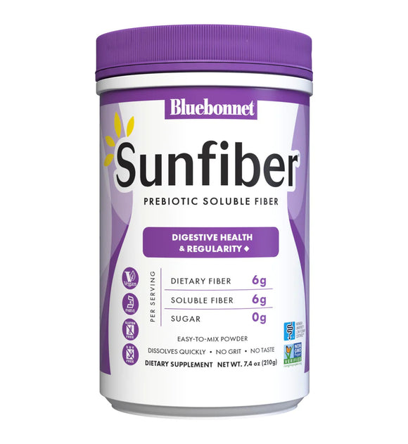 Bluebonnet, Sunfiber Prebiotic Soluble Fiber, 7.4 oz powder - 743715030206 | Hilife Vitamins
