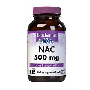 Bluebonnet, NAC 500 mg, 60 Vegetable Capsules - 743715000643 | Hilife Vitamins