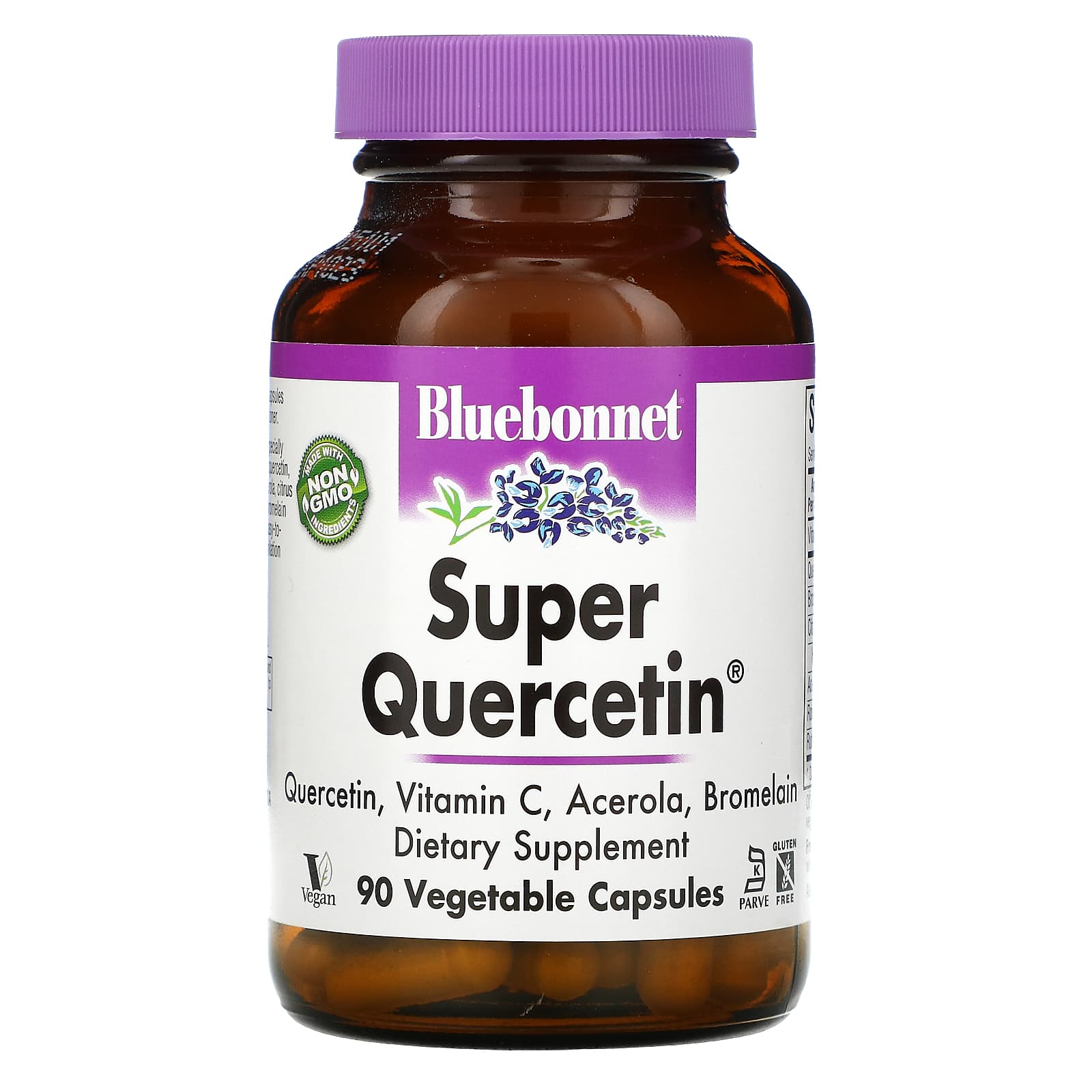 Bluebonnet, Super Quercetin, 90 Vegetable Capsules UPC 743715005532 | HiLife Vitamins