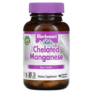 Bluebonnet, Albion Chelated Manganese 10 mg, 90 Vegetarian Capsules - 743715006744 | Hilife Vitamins