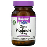 Bluebonnet, Zinc Picolinate, 50 mg, 100 Vegetable Capsules - 743715007406 | Hilife Vitamins