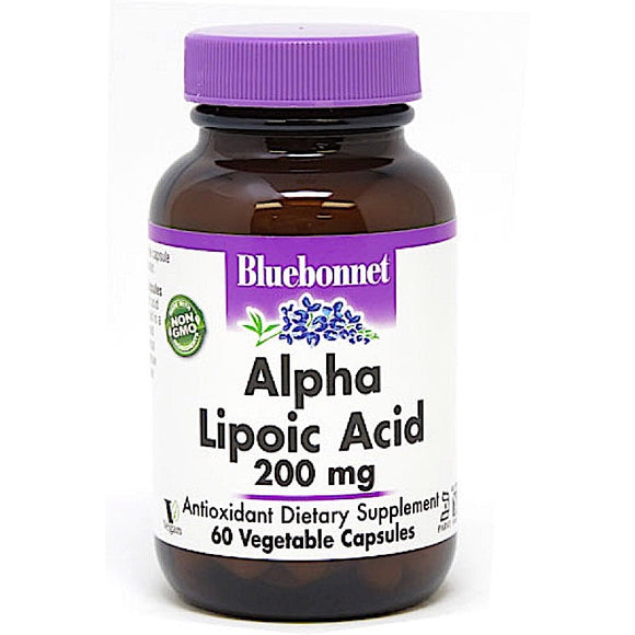 Bluebonnet, Alpha Lipoic Acid 200 mg, 60 Vegetarian Capsules - 743715008311 | Hilife Vitamins