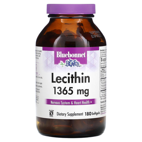 Bluebonnet, Lecithin 1365 Mg, 180 Softgels - 743715009264 | Hilife Vitamins
