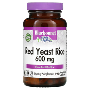 Bluebonnet, Red Yeast Rice 600 mg, 120 Vegetarian Capsules - 743715011717 | Hilife Vitamins