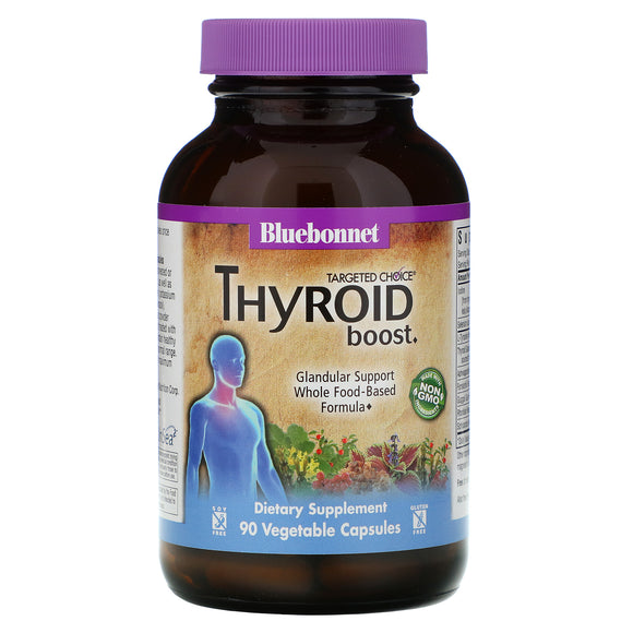 Bluebonnet, Targeted Choice Thyroid Boost, 90 Vegetarian Capsules - 743715020429 | Hilife Vitamins