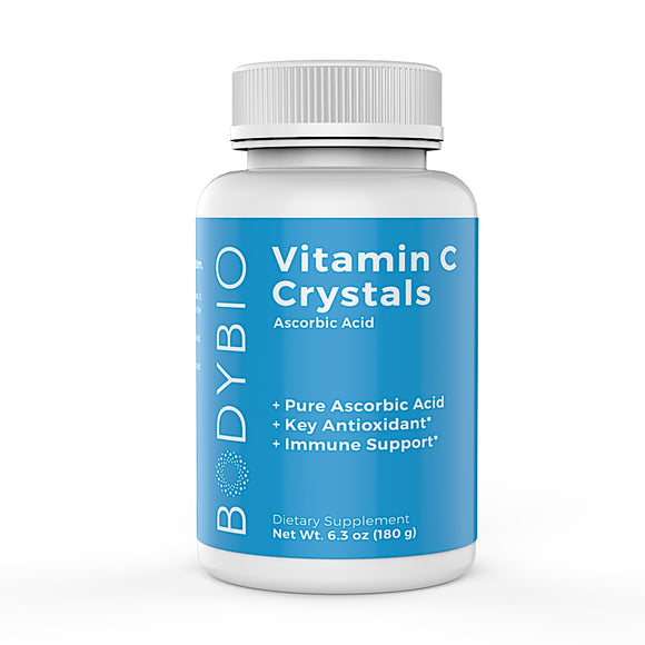 BodyBio, Vitamin C Crystals Ascorbic Acid, 1,000 mg, 6.3 oz - 743474993408 | Hilife Vitamins