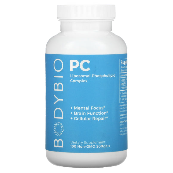 BodyBio, PC, Liposomal Phospholipid Complex, 100 Non-GMO Softgels - 743474916001 | Hilife Vitamins