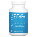 BodyBio, Sodium Butyrate, 60 Non-GMO Capsules - 743474999929 | Hilife Vitamins