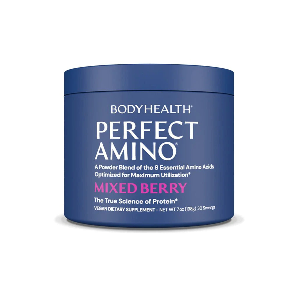 Bodyhealth, Perfect Amino, Mixed Berry, 30 Servings UPC 850055756472 | HiLife Vitamins