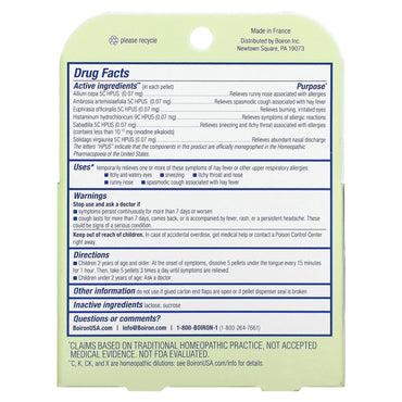 Boiron, Rhin Allergy Kids Pellets 2 Tubes, 240 Pellets UPC 306969317433 | HiLife Vitamins