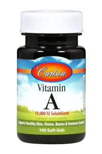 Carlson Labs, Vitamin A Soluble  10000 IU, 100 Softgels - [product_sku] | HiLife Vitamins