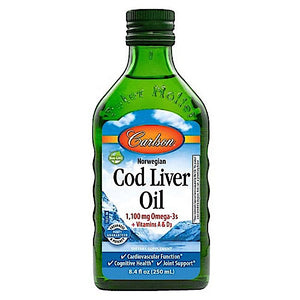 Carlson Labs, Norw Cod Liver Oil Liq Natural, 8.4 Oz - 088395013218 | Hilife Vitamins