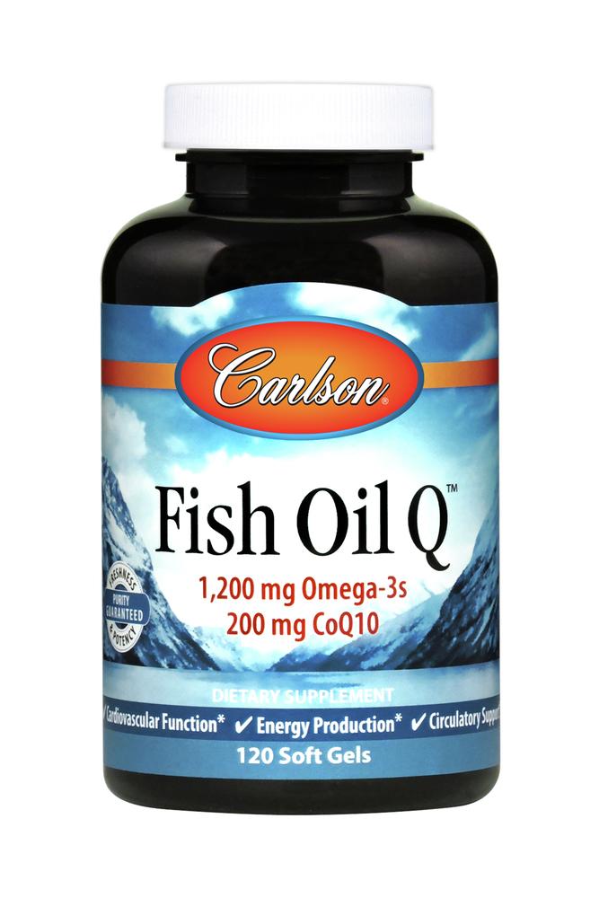 Carlson Labs, Fish Oil Q 100 Mg 60, 120 Softgels - 088395016769 | Hilife Vitamins