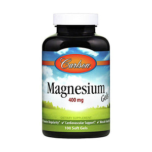 Carlson Labs, LIQUID Magnesium 400 mg, 100 Softgels - 088395052019 | Hilife Vitamins