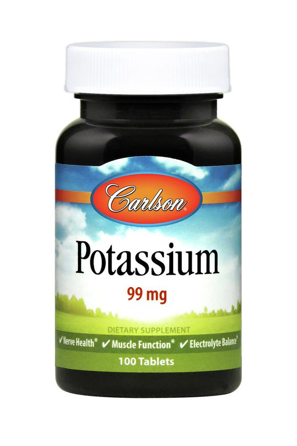 Carlson Labs, Potassium 99mg, 100 Tablets - [product_sku] | HiLife Vitamins