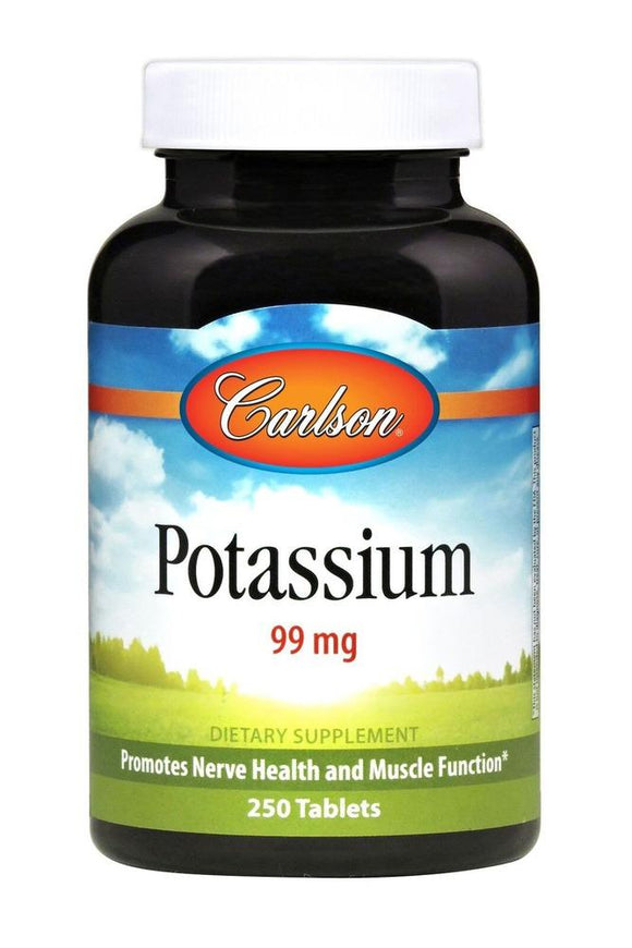 Carlson Labs, Potassium 99mg, 250 Tablets - [product_sku] | HiLife Vitamins