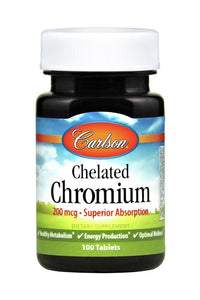 Carlson Labs, Chromium 200 mcg, 100 Tablets - [product_sku] | HiLife Vitamins