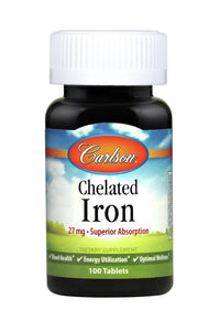 Carlson Labs, Chelated Iron, 100 Tablets