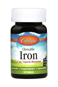Carlson Labs, Chew-Iron, 30 Tablets