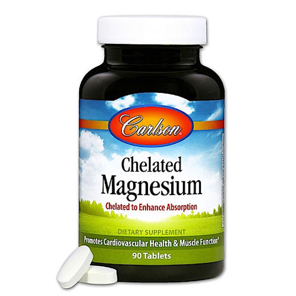 Carlson Labs, Chelated Magnesium, 200 mg, 90 Tablets - 088395056116 | Hilife Vitamins