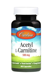 Carlson Labs, Acetyl L-Carnitene 500 mg, 60 Capsules