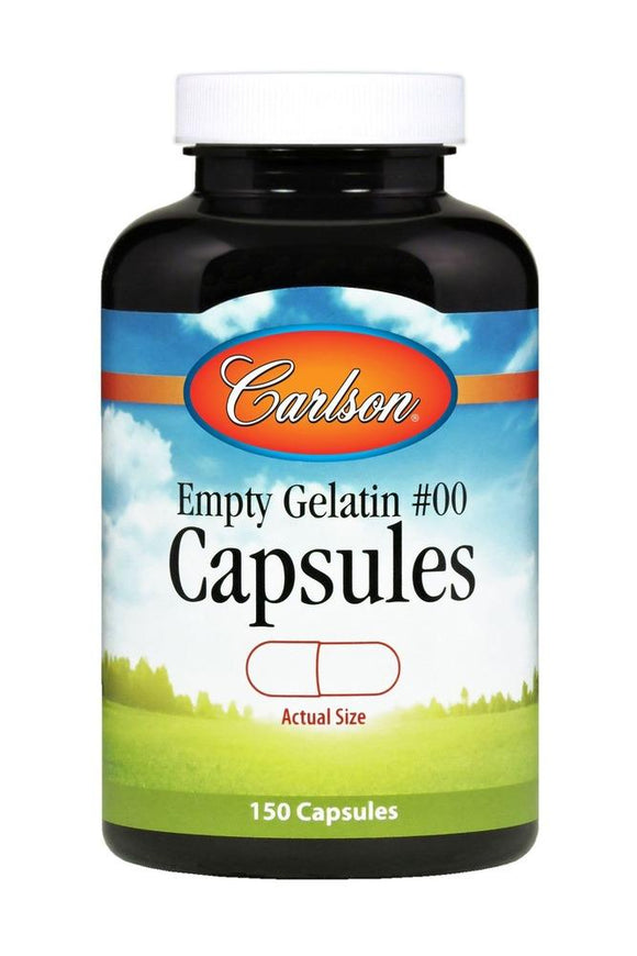 Carlson Labs, Large #00 Empty, 150 Capsules