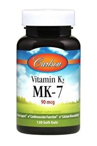 Carlson Labs, K2 MK-7 90mcg, 120 Softgels - [product_sku] | HiLife Vitamins