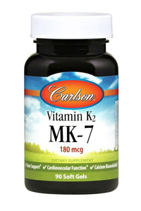 Carlson Labs, K2 MK-7 180mcg, 90 Softgels - [product_sku] | HiLife Vitamins