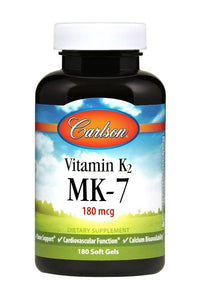 Carlson Labs, K2 MK-7 180mcg, 180 Softgels - [product_sku] | HiLife Vitamins