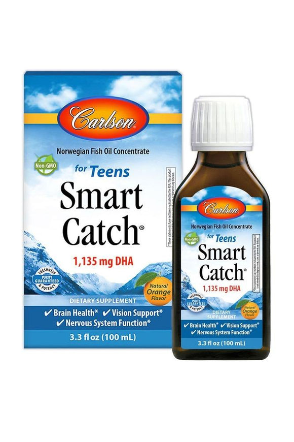 Carlson Labs, Smart Catch Dha For Teens, 3.3 fl oz - [product_sku] | HiLife Vitamins