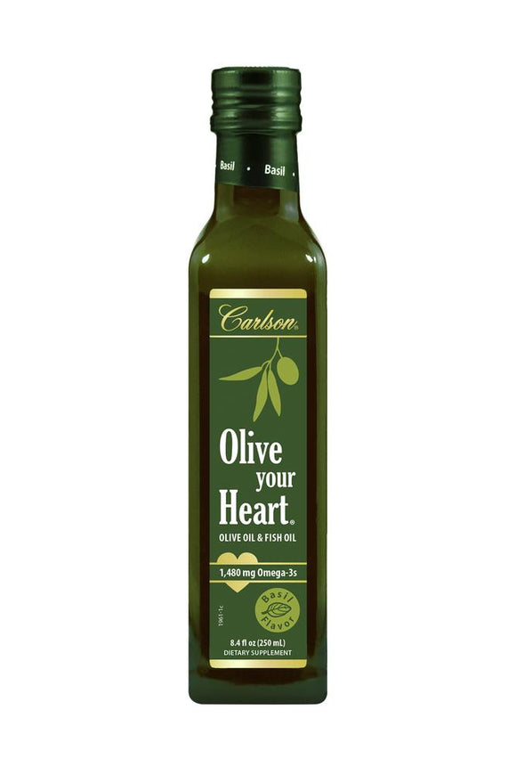 Carlson Labs, Olive Your Heart - Basil, 8.4 fl oz - [product_sku] | HiLife Vitamins