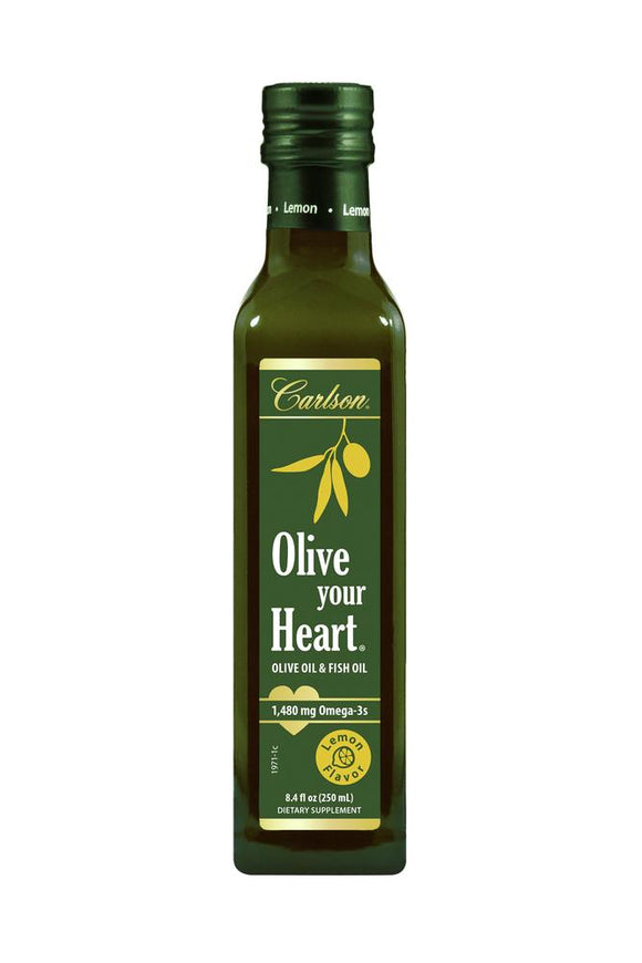 Carlson Labs, Olive Your Heart - Lemon, 8.4 fl oz - [product_sku] | HiLife Vitamins