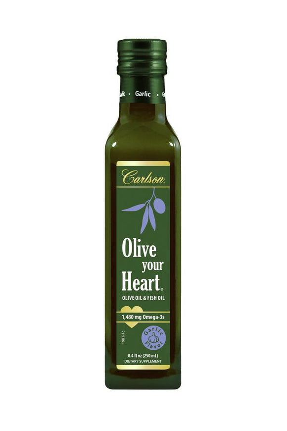 Carlson Labs, Olive Your Heart - Garlic, 8.4 fl oz - [product_sku] | HiLife Vitamins