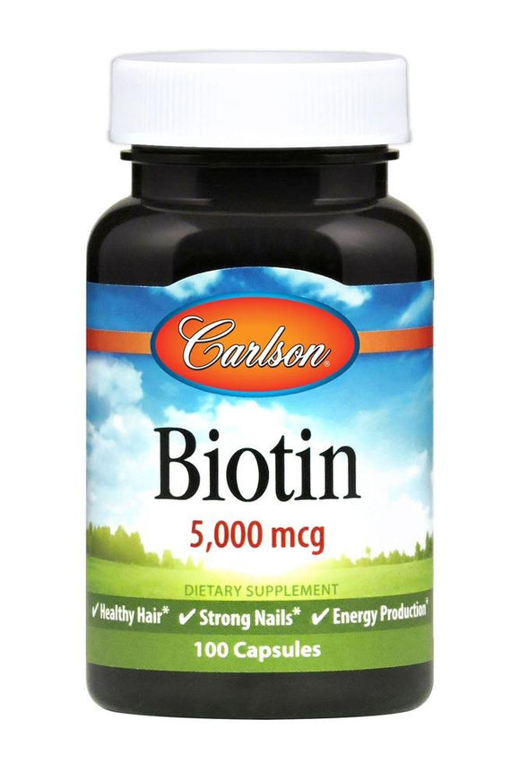 Carlson Labs, Biotin 5mg, 100 Capsules