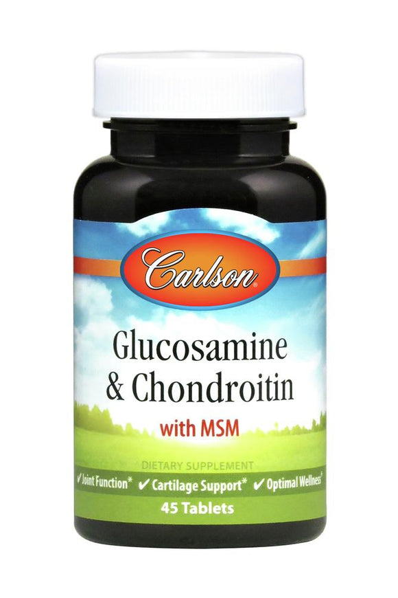 Carlson Labs, Glucosamine & Chondroitin, 45 Tablets - [product_sku] | HiLife Vitamins