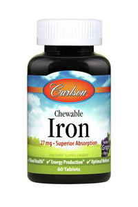 Carlson Labs, Chew-Iron, 60 Tablets - [product_sku] | HiLife Vitamins