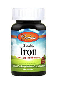 Carlson Labs, Chewable Iron, 60 Tablets - [product_sku] | HiLife Vitamins