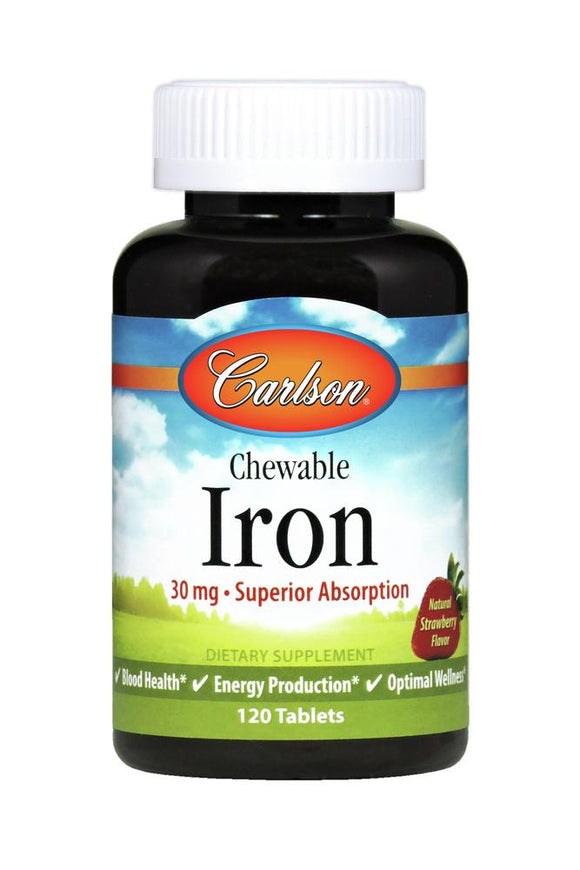 Carlson Labs, Chewable Iron, 120 Tablets - [product_sku] | HiLife Vitamins