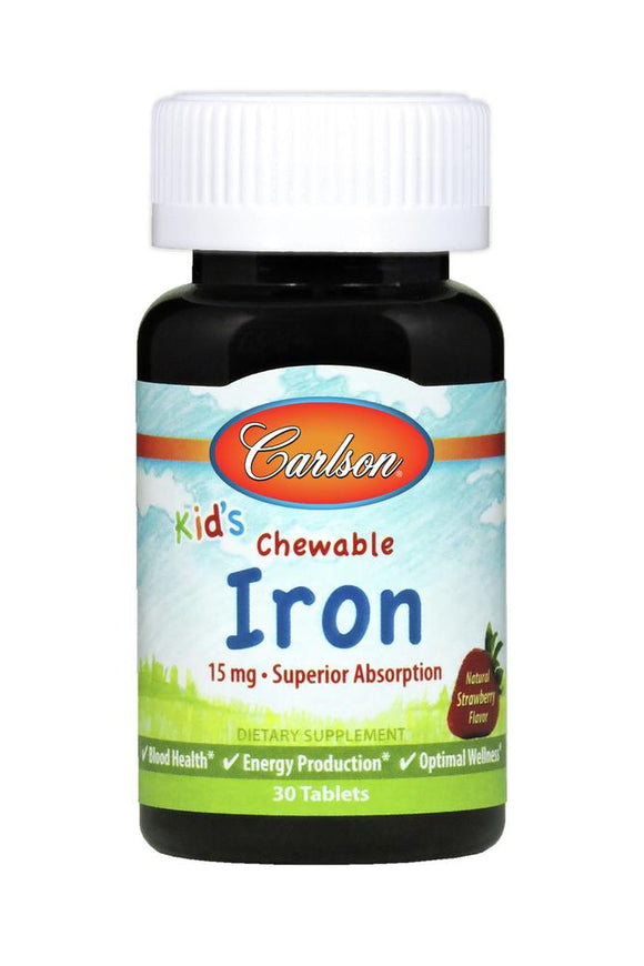 Carlson Labs, Kid's Chewable Iron, 30 Tablets - [product_sku] | HiLife Vitamins
