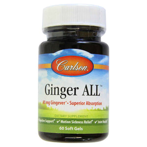 Carlson Labs, Ginger All, 60 Softgels - [product_sku] | HiLife Vitamins