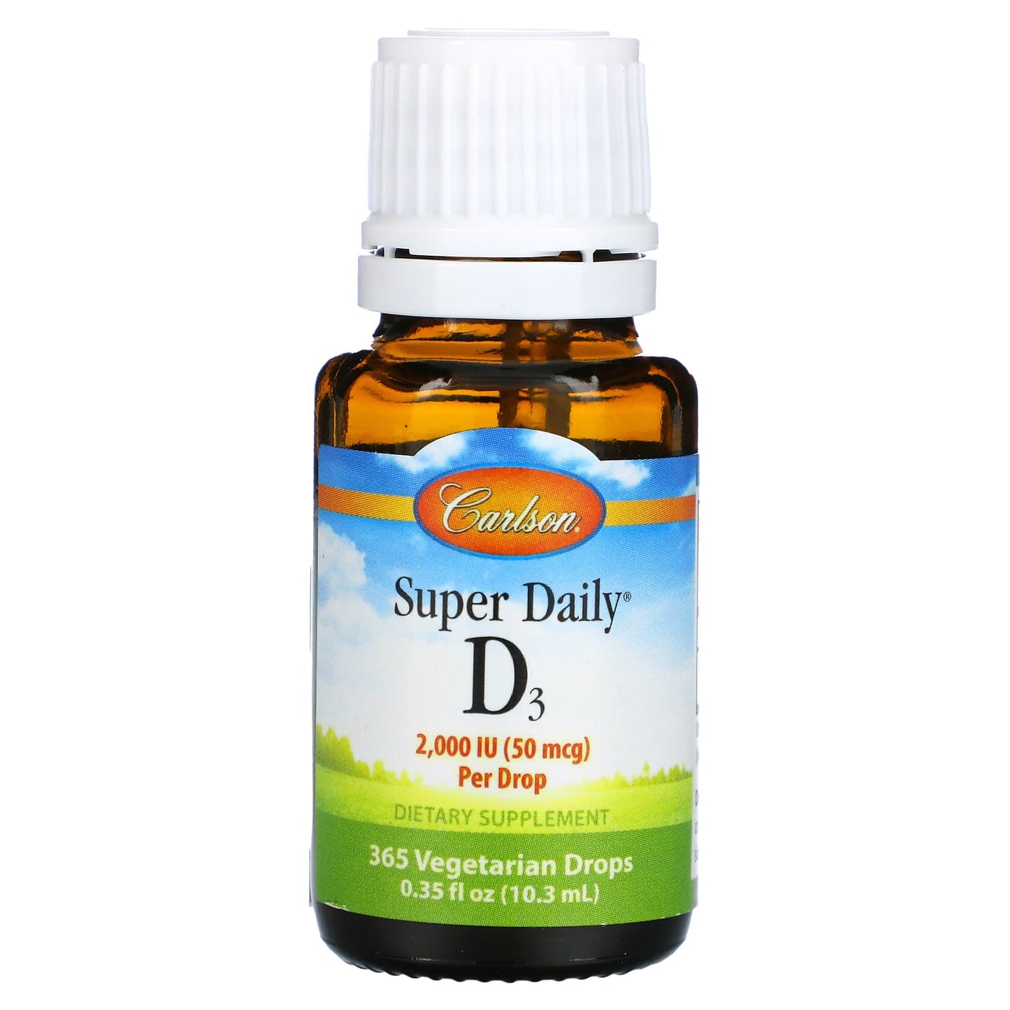 Carlson Labs, Super Daily D3 Drops 2000 IU, .35 fl oz - [product_sku] | HiLife Vitamins