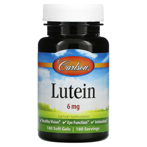 Carlson Labs, Lutein 6 mg, 180 Softgels - 088395086526 | Hilife Vitamins